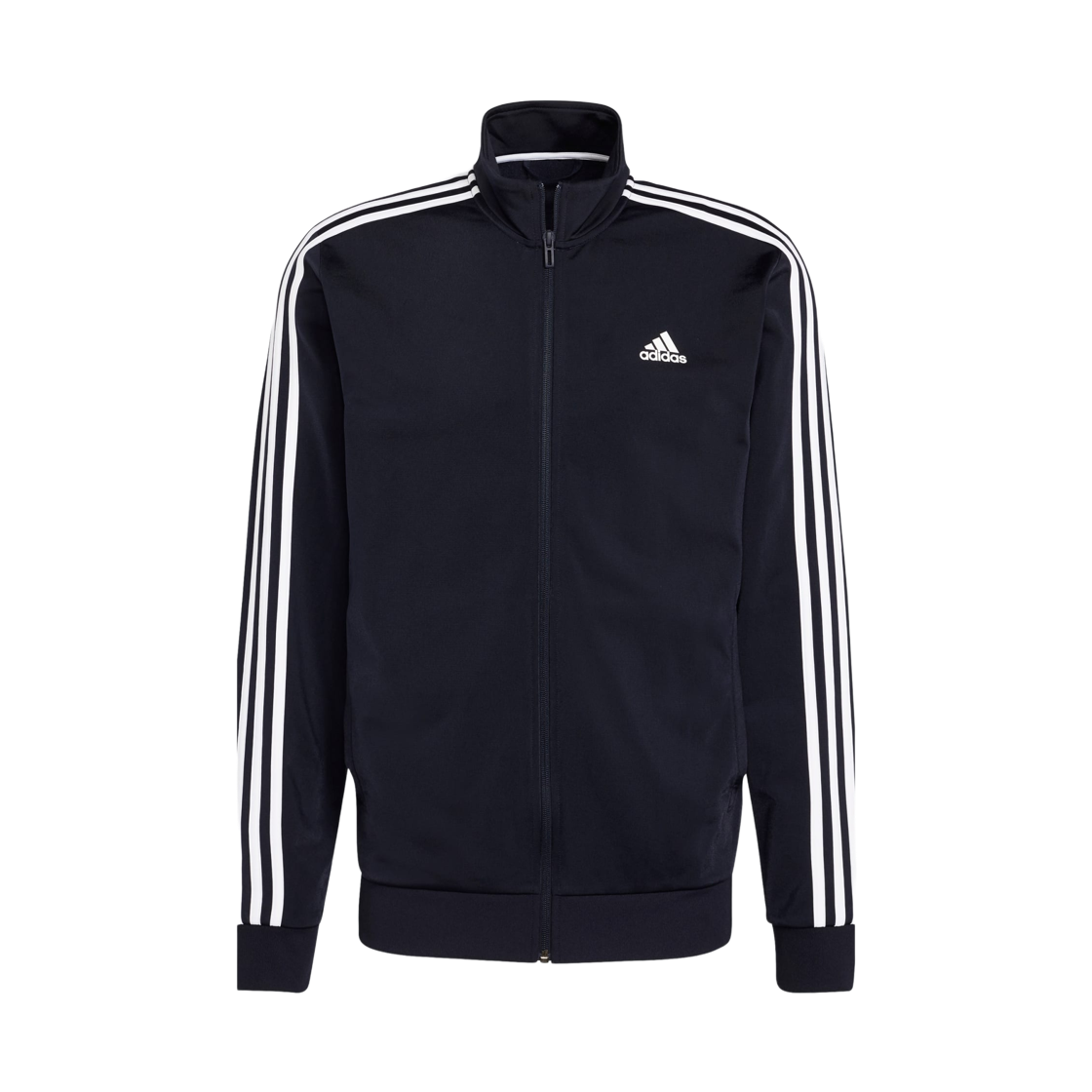 H46100 Adidas Essentials Warm-Up 3-Stripes Track Jacket Legend Ink White - KR Sizing