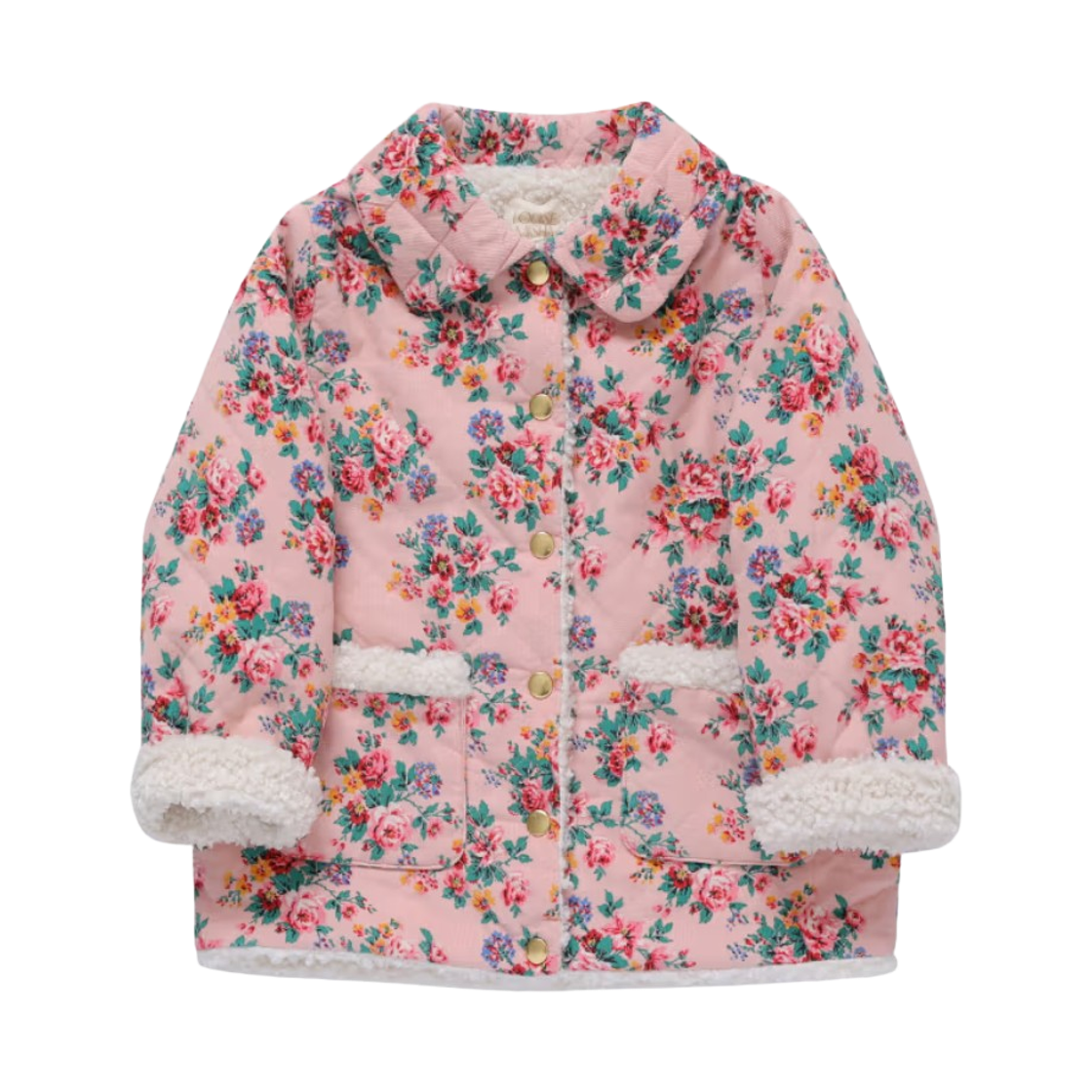(키즈) 루이스 미샤 데릴라 플로럴 코트 핑크((Kids) Louise Misha Dalila Floral Coat Pink)