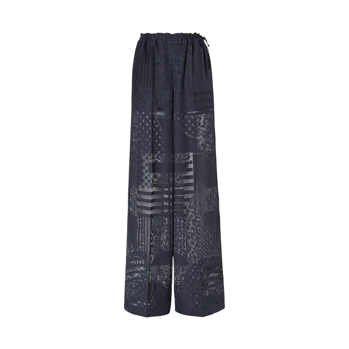 (W) 펜디 비스코스 실크 데보레 팬츠 블루((W) Fendi Viscose Silk Devore Pants Blue)