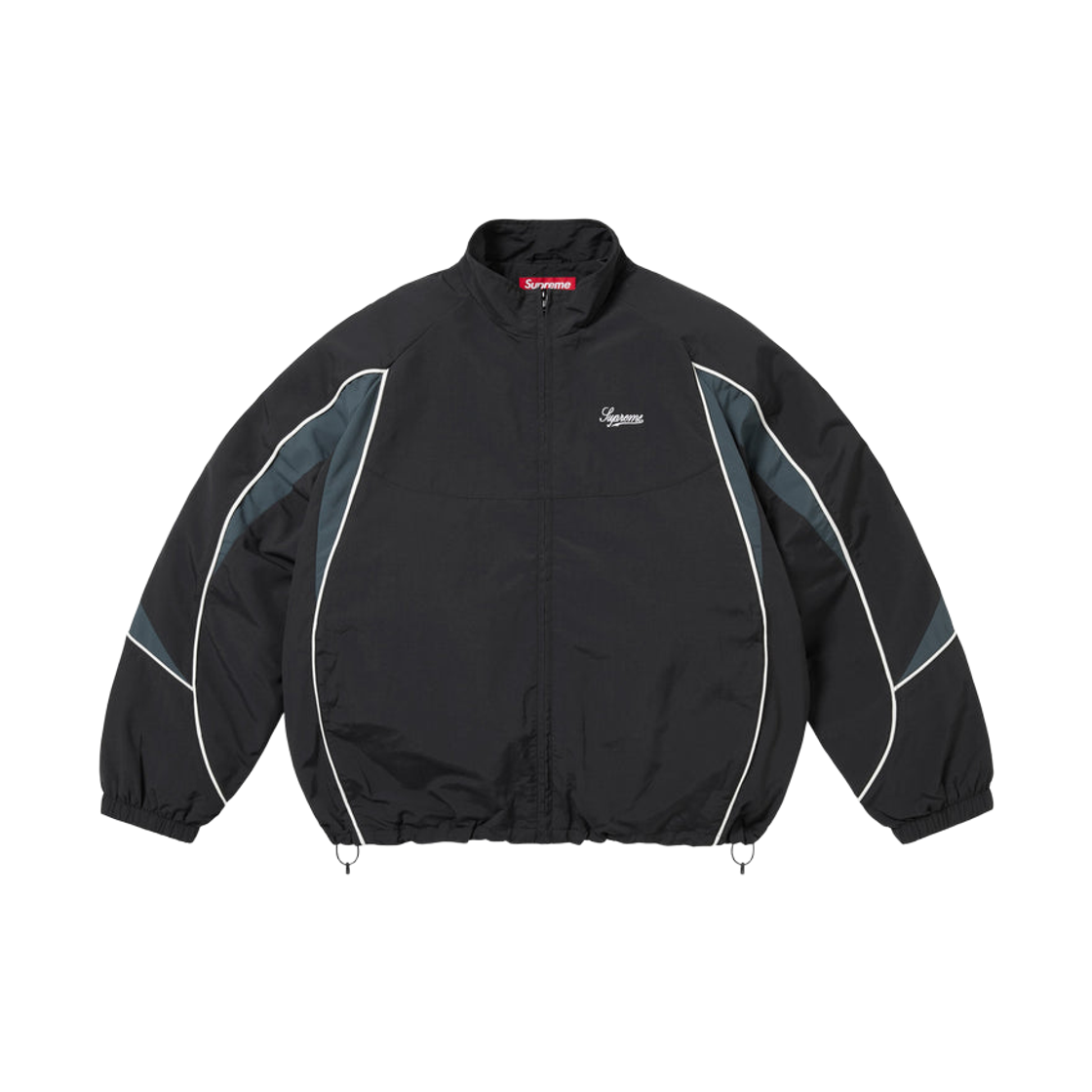 슈프림 콘트라스트 파이핑 트랙 자켓 블랙 - 25FW(Supreme Contrast Piping Track Jacket Black - 25FW)