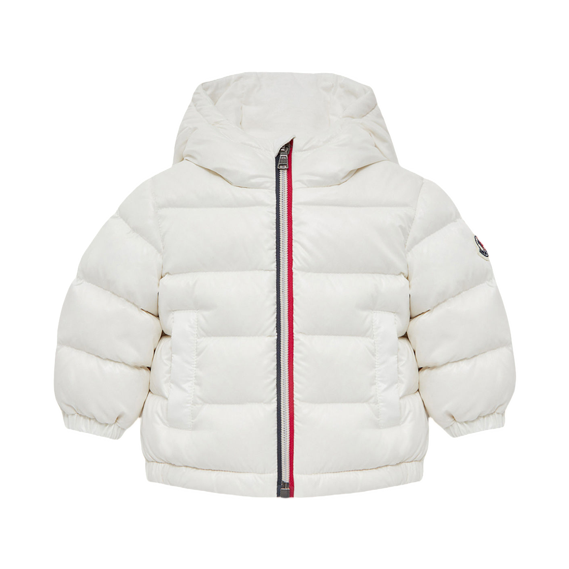 (키즈) 몽클레르 뉴 오베르 후드 다운 자켓 화이트 - 25FW((Kids) Moncler New Aubert Hooded Down Jacket White - 25FW) - 1