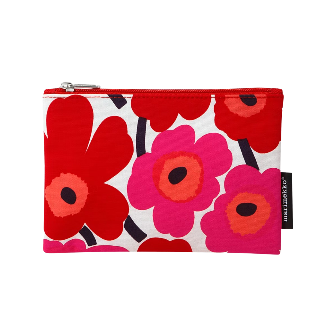 마리메꼬 카이카 미니 우니꼬 코스메틱 백 화이트 레드(Marimekko Kaika Mini Unikko Cosmetic Bag White Red)