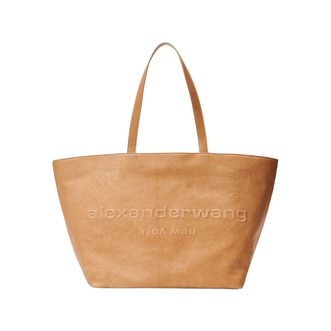 20325T20L929A Alexander Wang Leather Punch Tote Bag Beige
