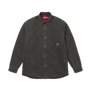 Supreme Quilted Lined Denim Snap Shirt Black - 25FW