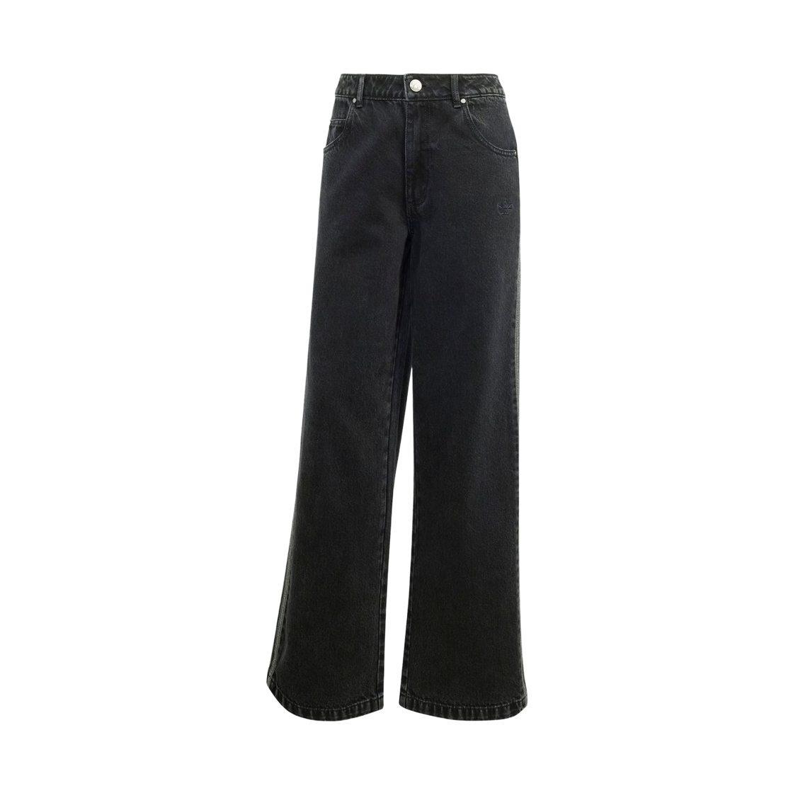 (W) 아디다스 아디컬러 데님 3S 트랙 팬츠 트루 블랙 데님 - KR 사이즈((W) Adidas Adicolor Denim 3S Track Pants True Black Denim - KR Sizing) - 1