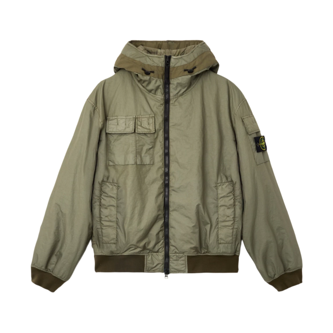 L1S1541000-05S0A21-V005G Stone Island 4100005 Membrana 3L TC Hooded Padded Jacket with Water-Resistant Membrane Military Green - 26SS
