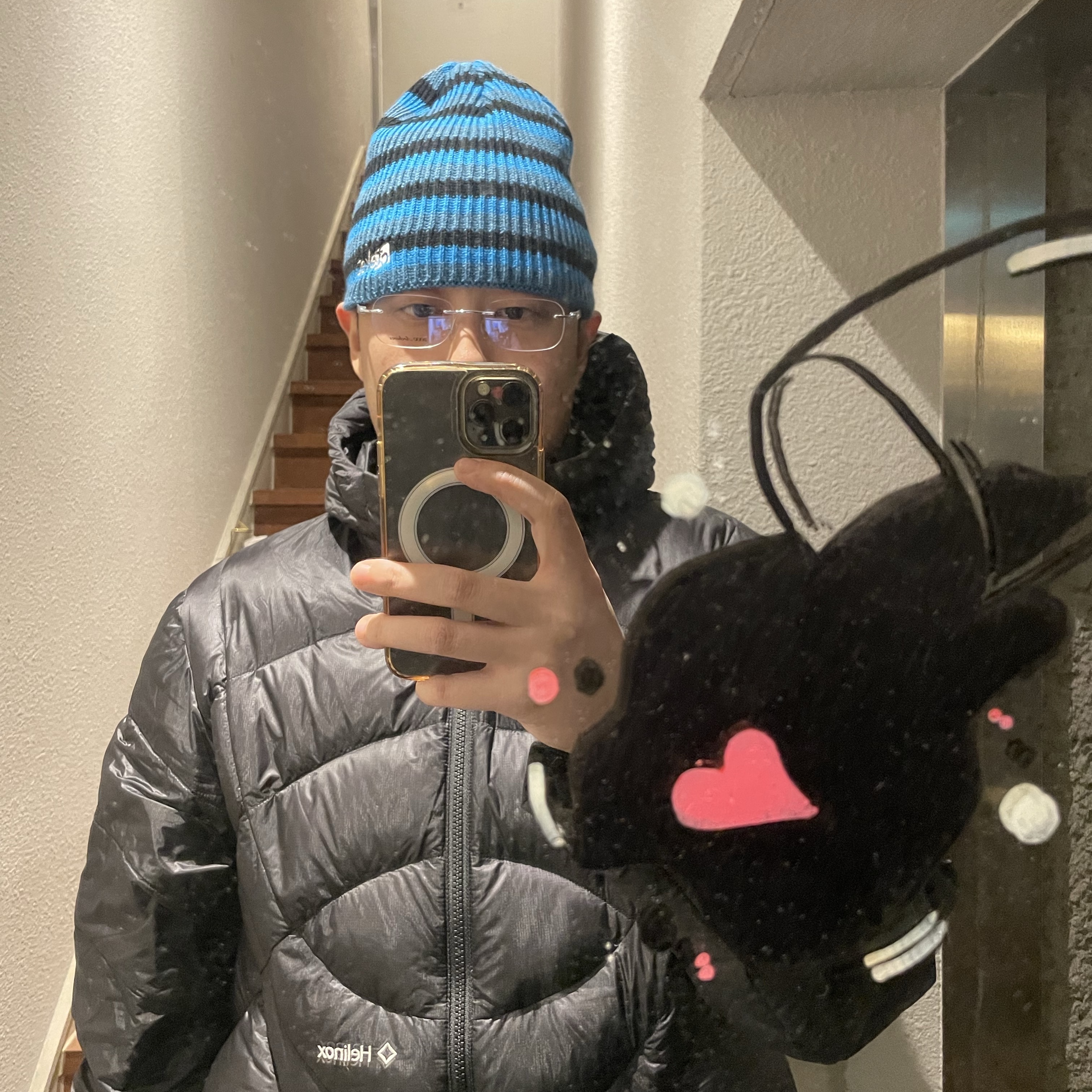 Helinox Wear Eclipse Pack Down Jacket Black 착용 스타일