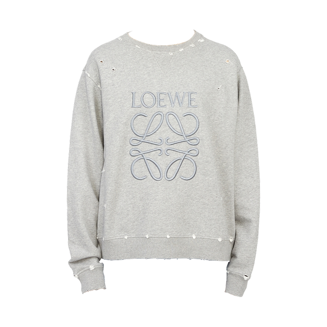 (W) 로에베 애너그램 스웨트셔츠 그레이 멜란지((W) Loewe Anagram Sweatshirt Grey Melange)