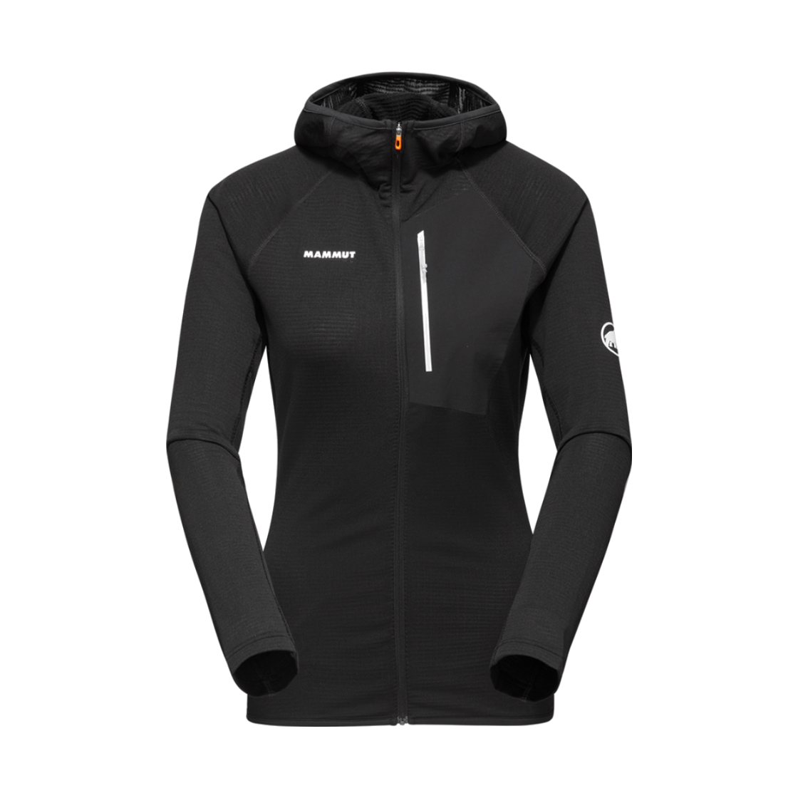 마무트 에너지 라이트 미드레이어 후디드 자켓 우먼 블랙