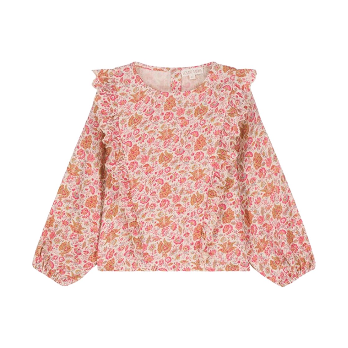 (키즈) 루이스 미샤 투비 플로럴 블라우스 핑크((Kids) Louise Misha Tubi Floral Blouse Pink)