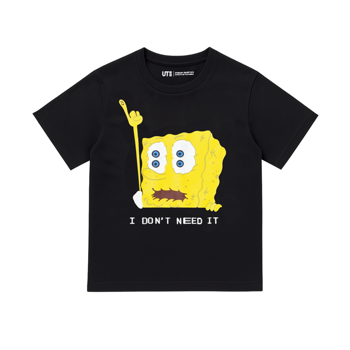 (키즈) 유니클로 UT x CPFM x 스폰지밥 그래픽 티셔츠 B 블랙 - US((Kids) Uniqlo UT x CPFM x SpongeBob Graphic T-Shirt B Black - US) - 1