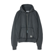 Sunday Ceremony Fade Hooded Zip-Up - Charcoal