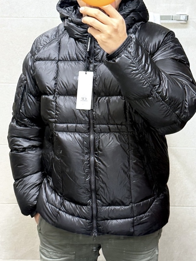 C.P. Company D.D. Shell Hooded Down Jacket Black - 25FW 착용 스타일
