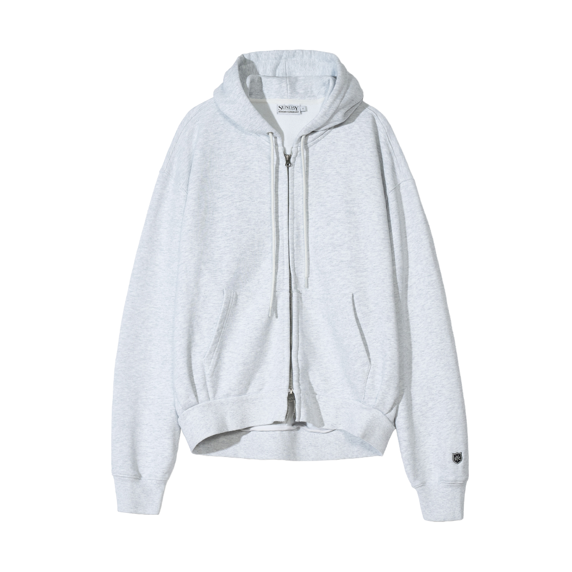 선데이세레머니 베이직 후드 집업 - 멜란지(Sunday Ceremony Basic Hooded Zip-Up - Melange)