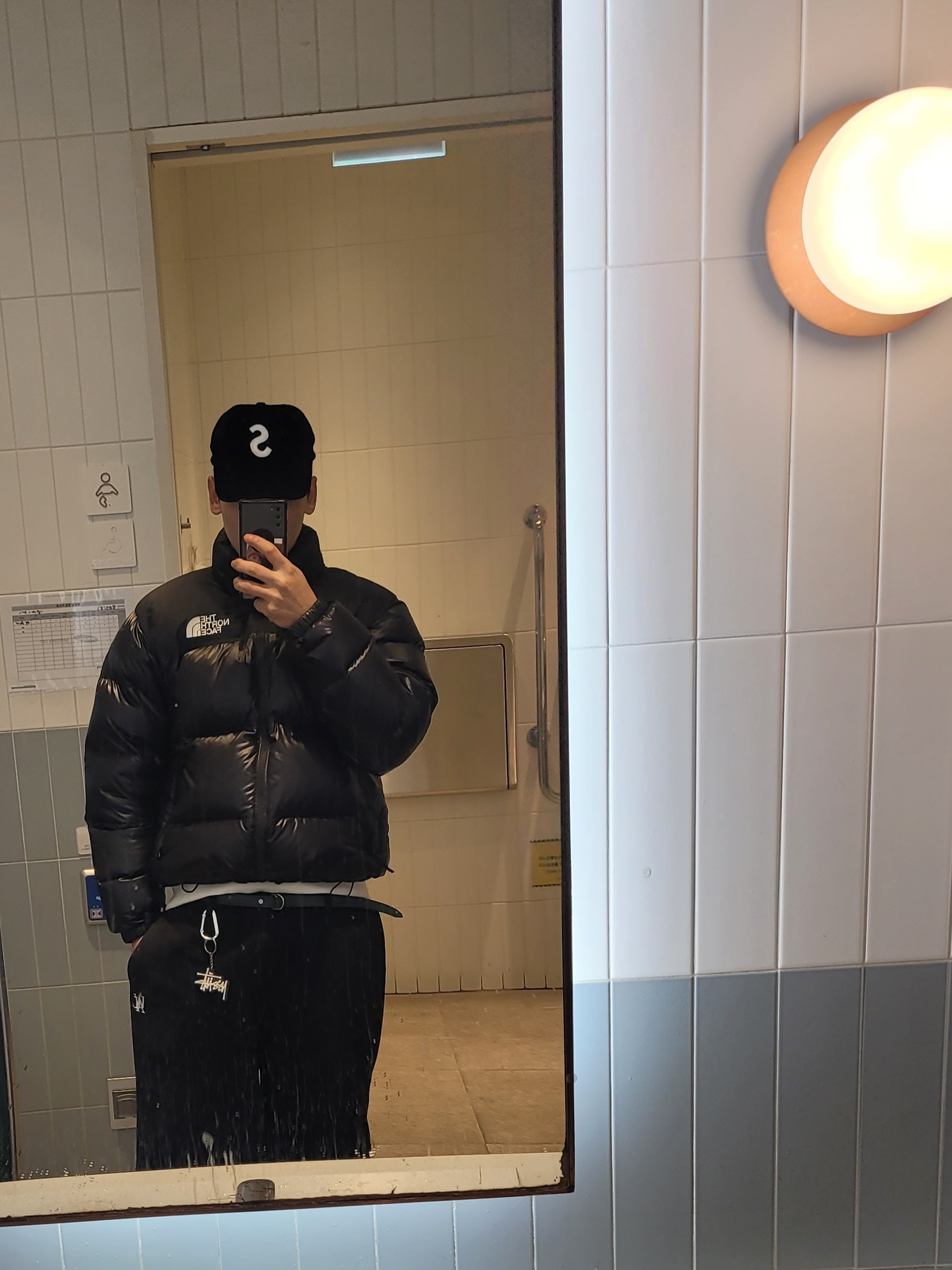 Supreme Corduroy S Logo 6-Panel Black - 23FW, The North Face White Label Novelty Nuptse RDS Down Jacket Black 착용 스타일