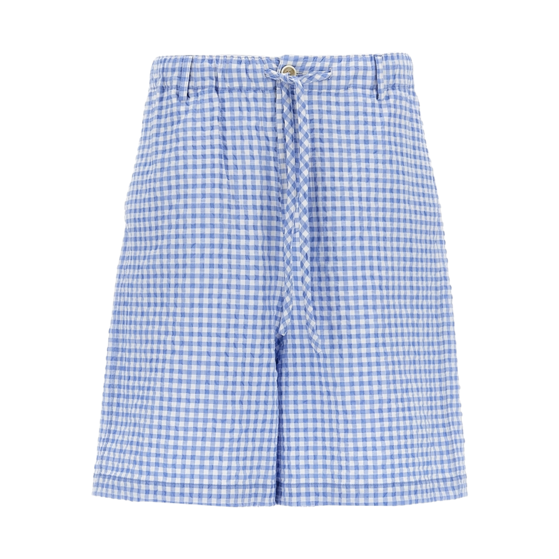PUMU0291A0-UTN929-CHB21 Marni Check Pattern Shorts Light Blue