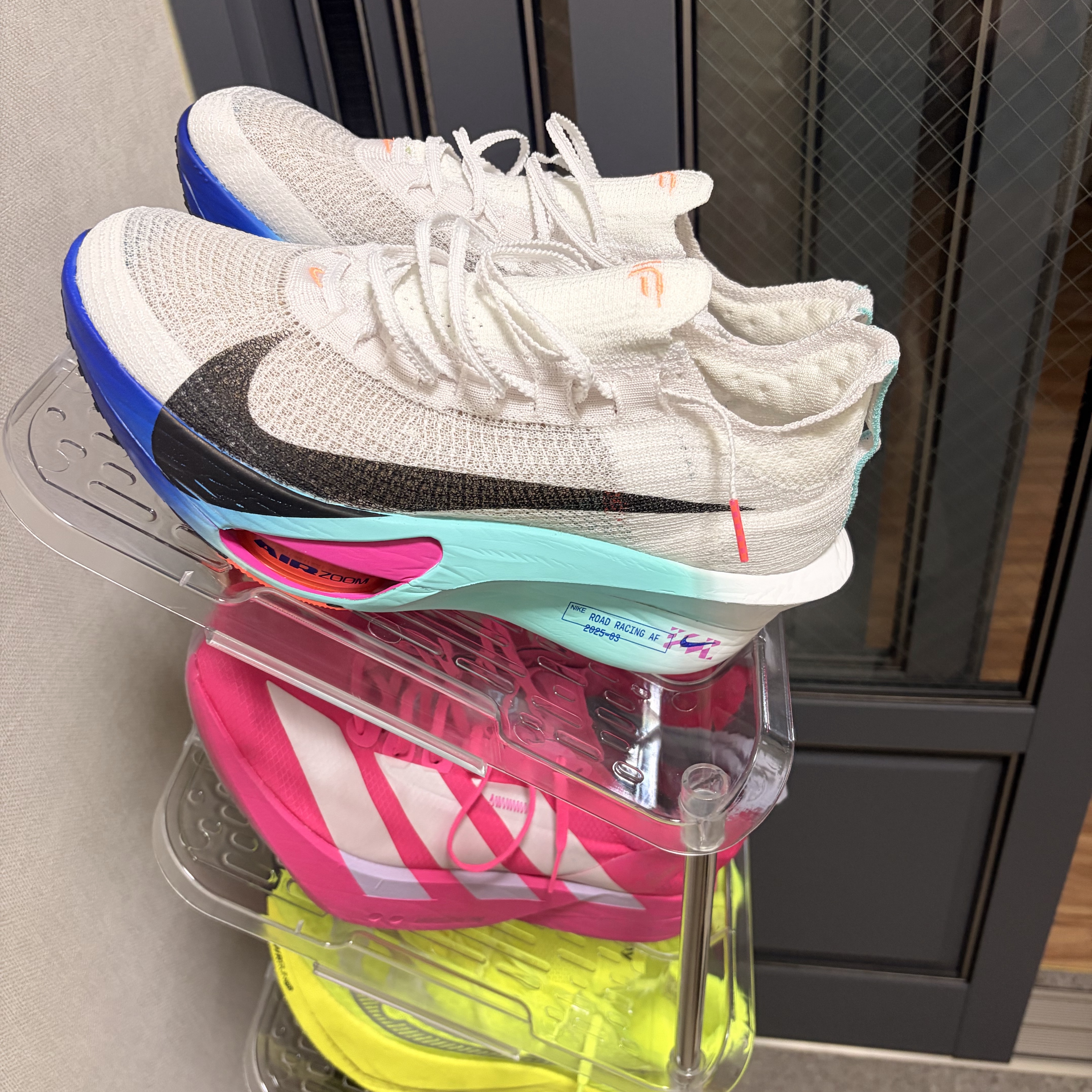 Nike Air Zoom Alphafly Next% 3 White Hyper Turquoise 착용 스타일 - 2