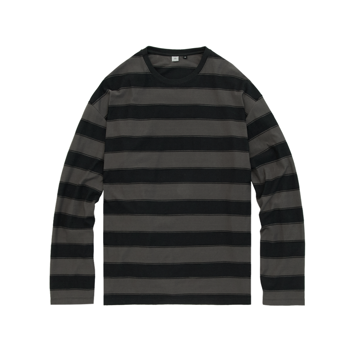 폴리테루 루즈드 스트라이프 롱 슬리브 볼드 차콜(Polyteru Loosed Striped Long Sleeves Bold Charcoal)