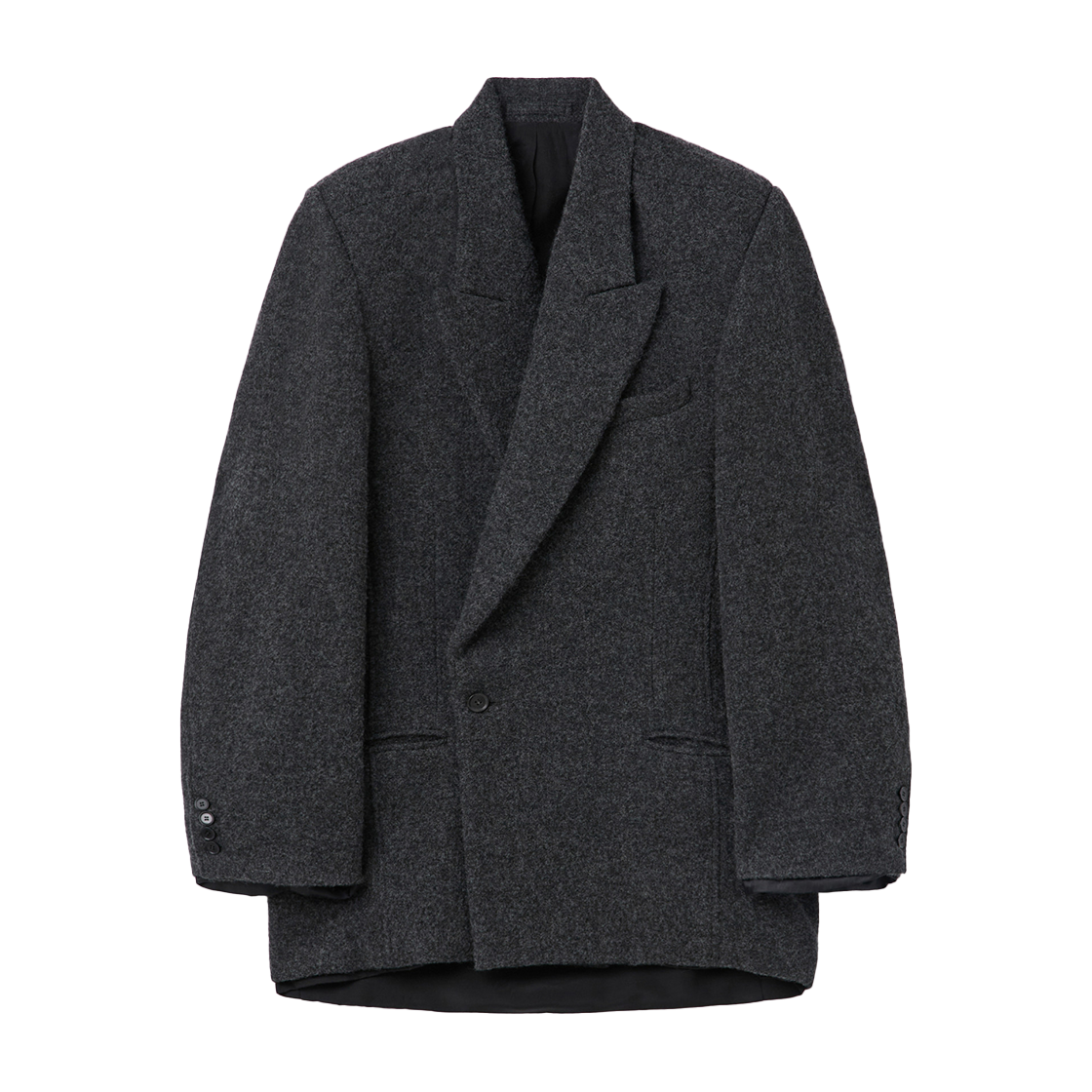 커스텀멜로우 헤드메이너 울 폴링 백 재킷 그레이(Customellow Hed Mayner Wool Falling Back Jacket Gray)