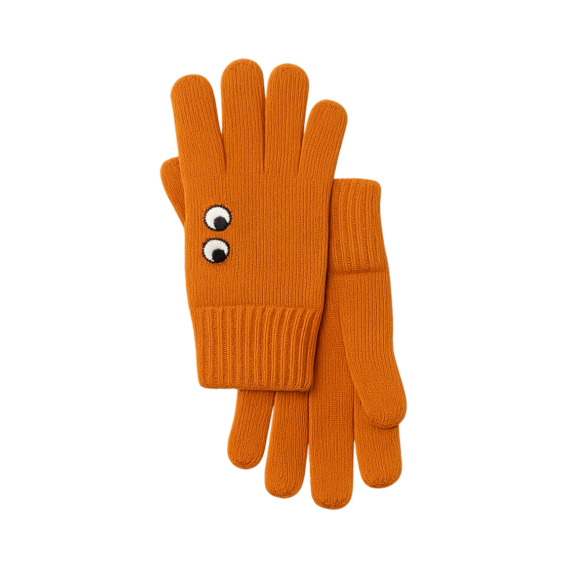 유니클로 x 안야 힌드마치 히트텍 니트 글러브 오렌지