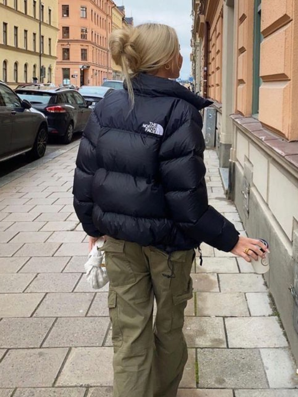 The North Face White Label Novelty Nuptse Down Jacket Heather Gray, (W) The North Face Hydrenalite Down Hoodie Brown 착용 스타일 - 6