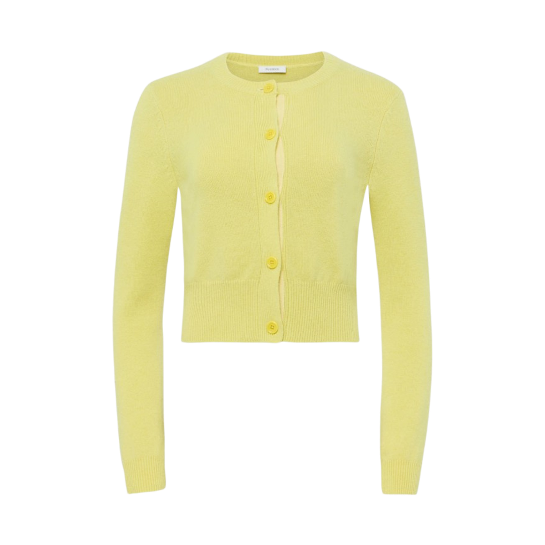 (W) JW 앤더슨 콘트라스트 자수 가디건 레몬((W) JW Anderson Contrast Embroidery Cardigan Lemon)