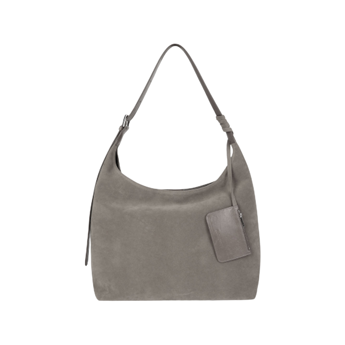 아노에틱 스웨이드 호보 백&카드 지갑 세트 그레이(Anoetic Suede Hobo Bag & Card Wallet Set Grey)