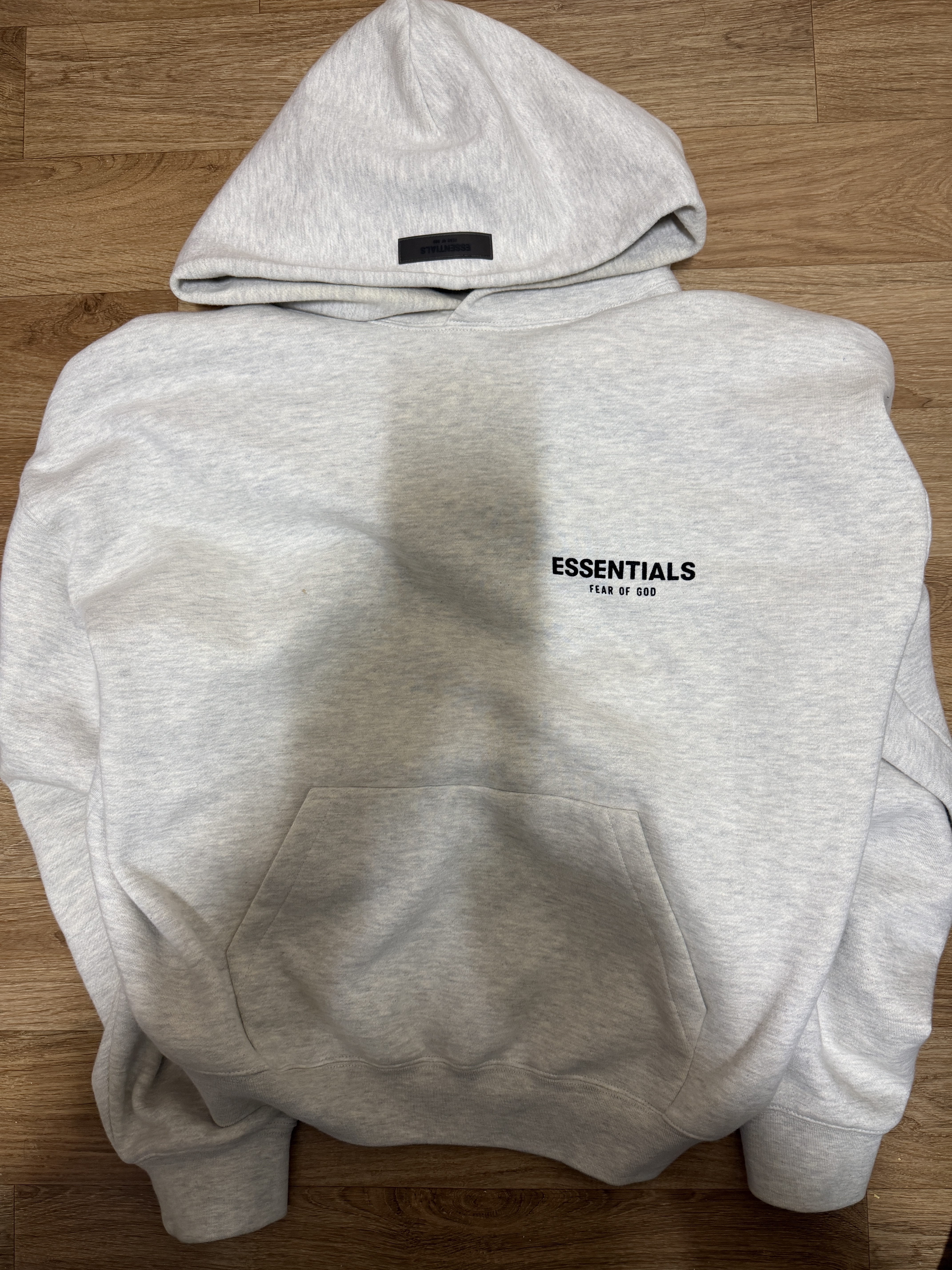 Essentials The Core Collection Hoodie Light Oatmeal 착용 스타일 - 1