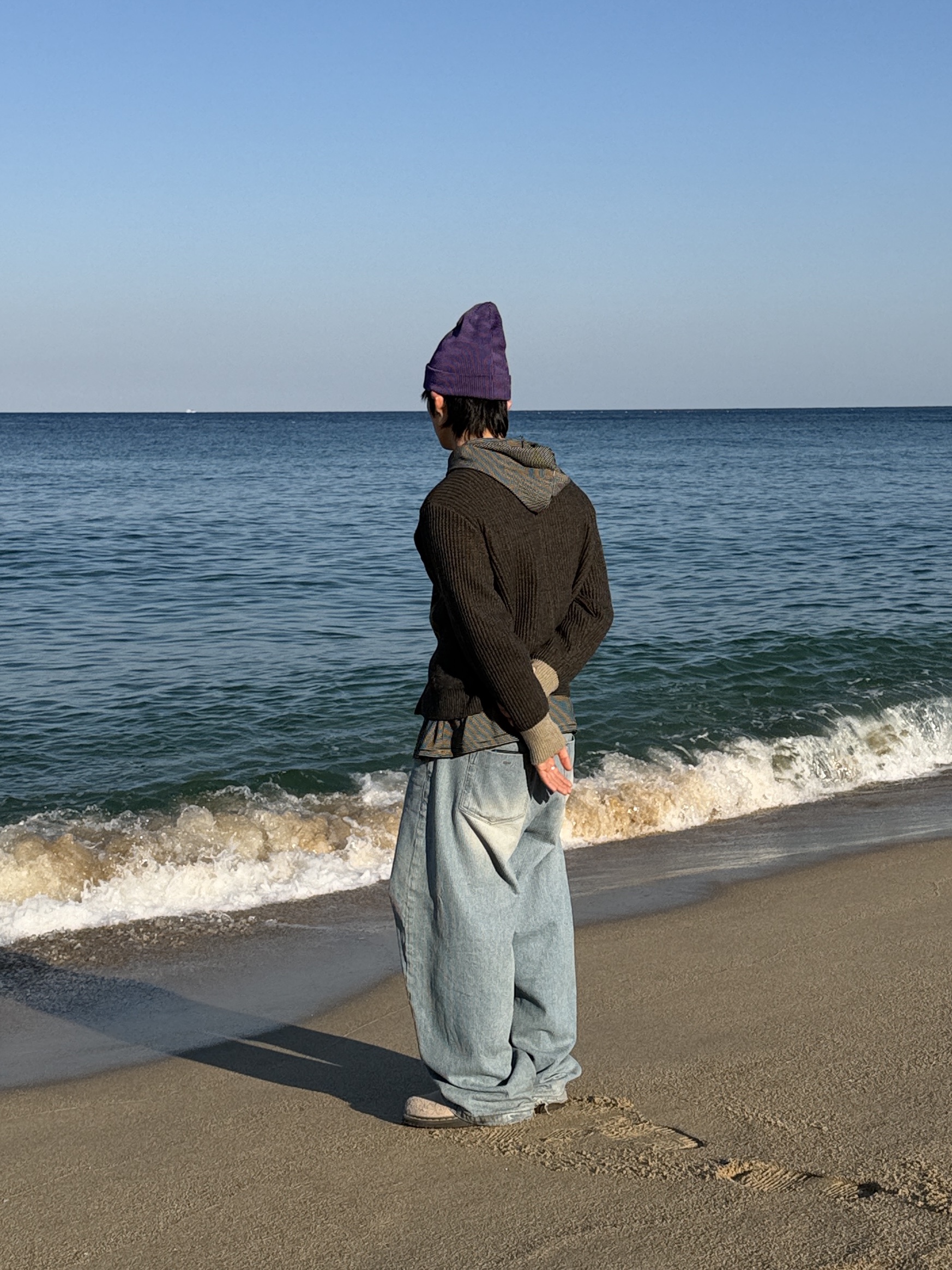 noun Corduroy Denim Pants Light Blue 착용 스타일 - 3