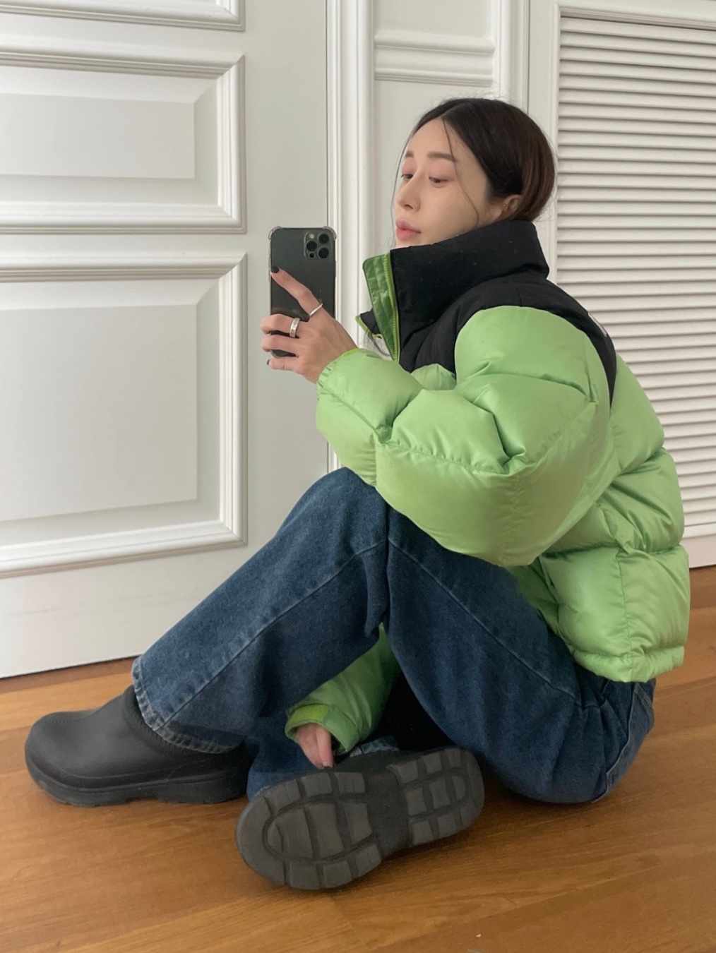 Black Yak Climbing Stone Master Down Jacket Urban Blue, Musinsa Standard Iron Light Down Jacket Yellow Green 착용 스타일 - 10