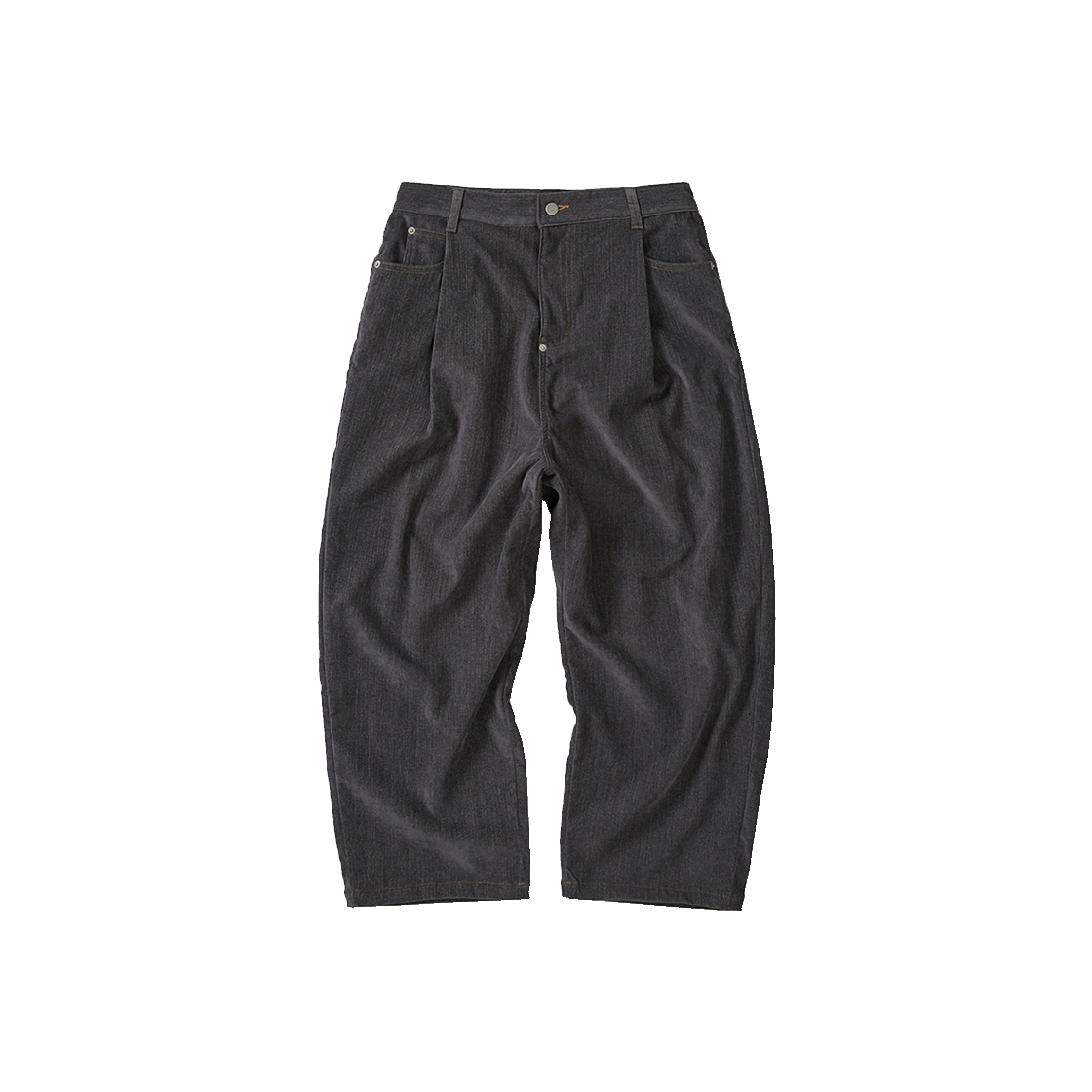 사일런트실러블 폴드 백 포 턱 팬츠 챠콜(SILENTSYLLABLE Fold Back 4Tuck Pants Charcoal)