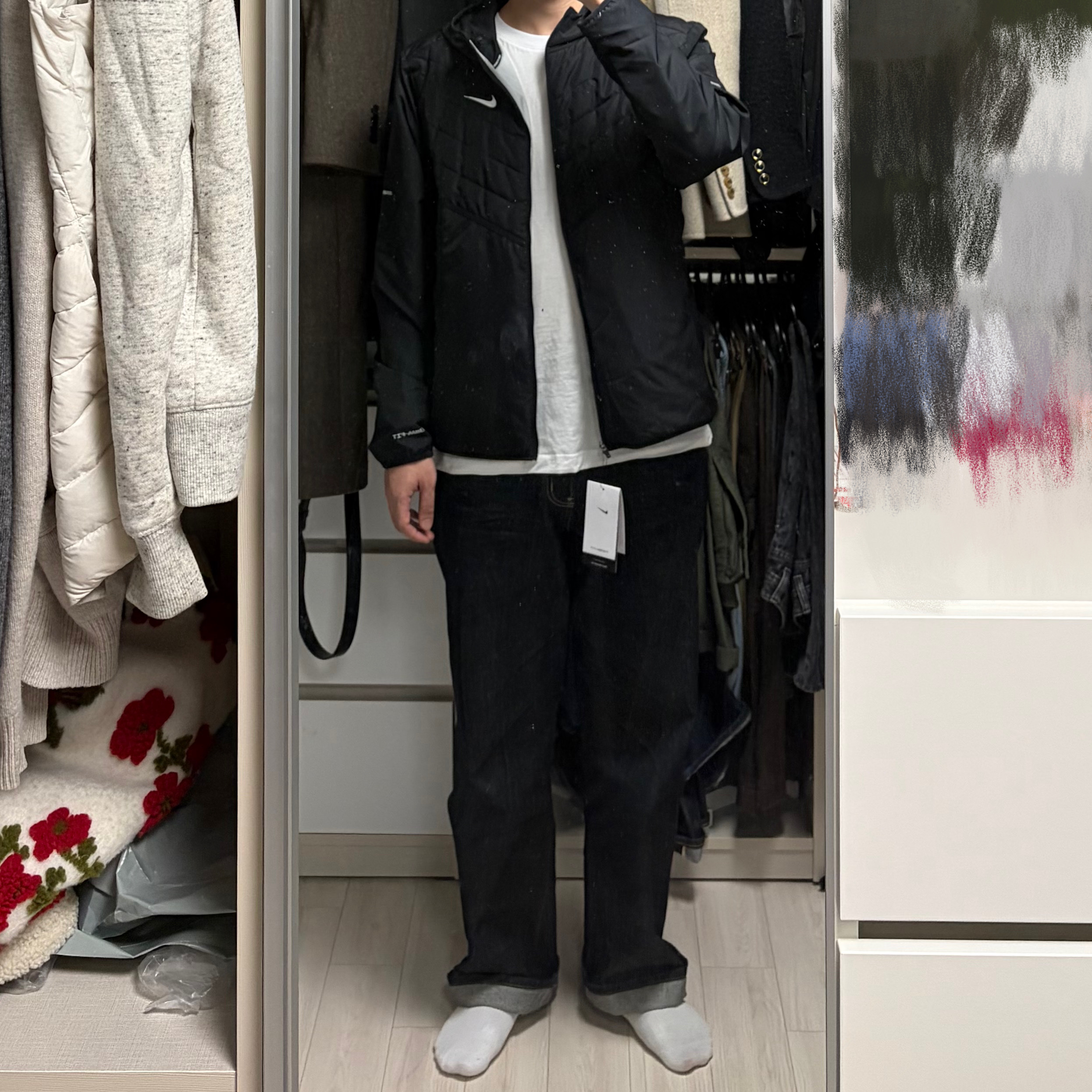 Nike Therma-Fit Repel Synthetic Fill Running Jacket Black - Asia 착용 스타일 - 2