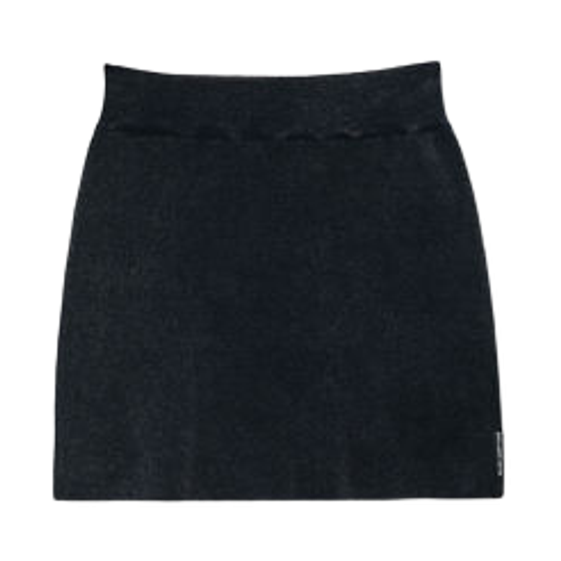 (W) 알렉산더 왕 코튼 블렌드 셔닐 미니 스커트 블랙((W) Alexander Wang Cotton Blend Chenille Mini Skirt Black)