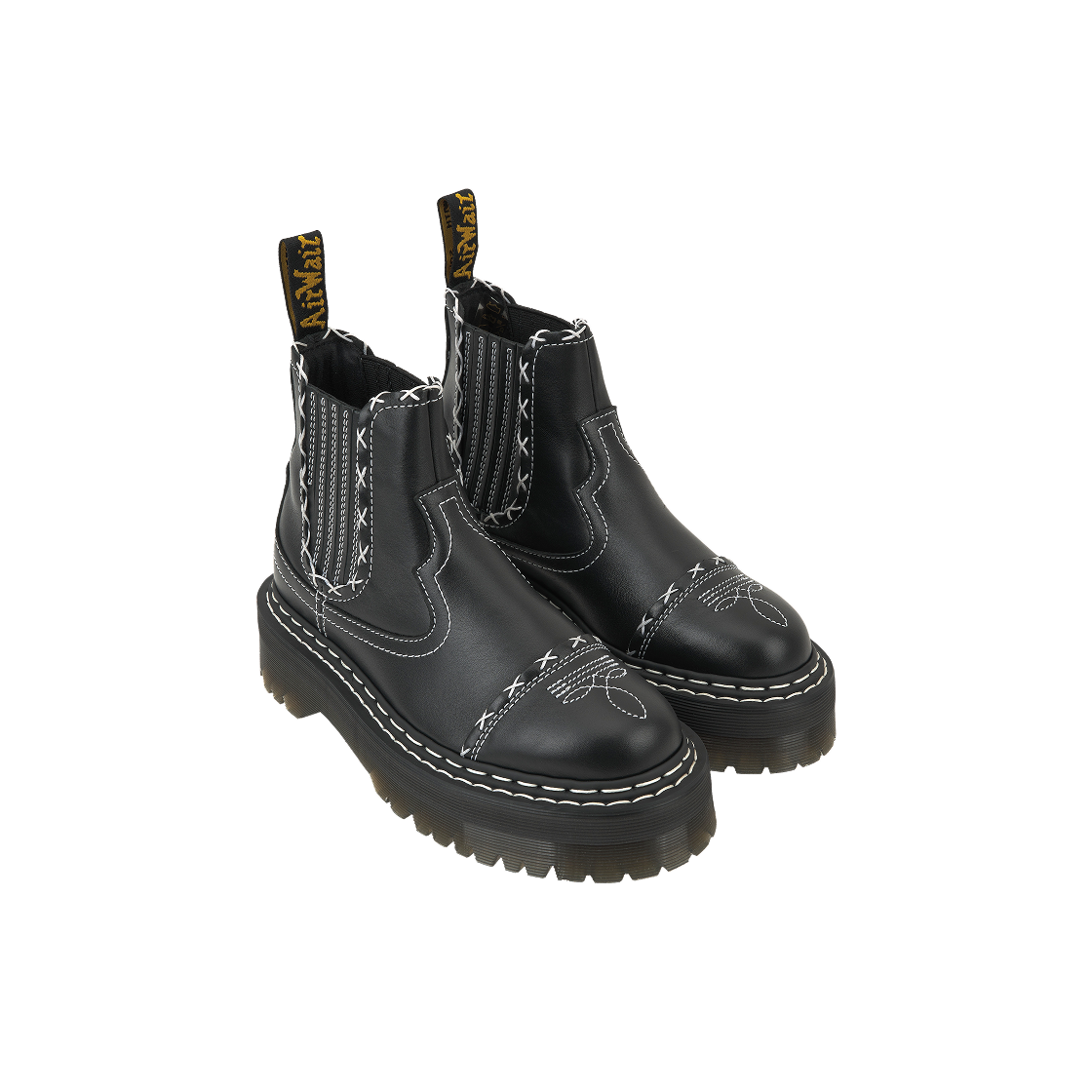 닥터마틴 2976 고딕 아메리카나 레더 플랫폼 첼시 부츠 블랙(Dr. Martens 2976 Gothic Americana Leather Platform Chelsea Boots Black) - 4