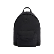 (Kids) Stone Island 9200002 Nylon Metal in Econyl Backpack with Padded Straps and Pockets Black - 25FW