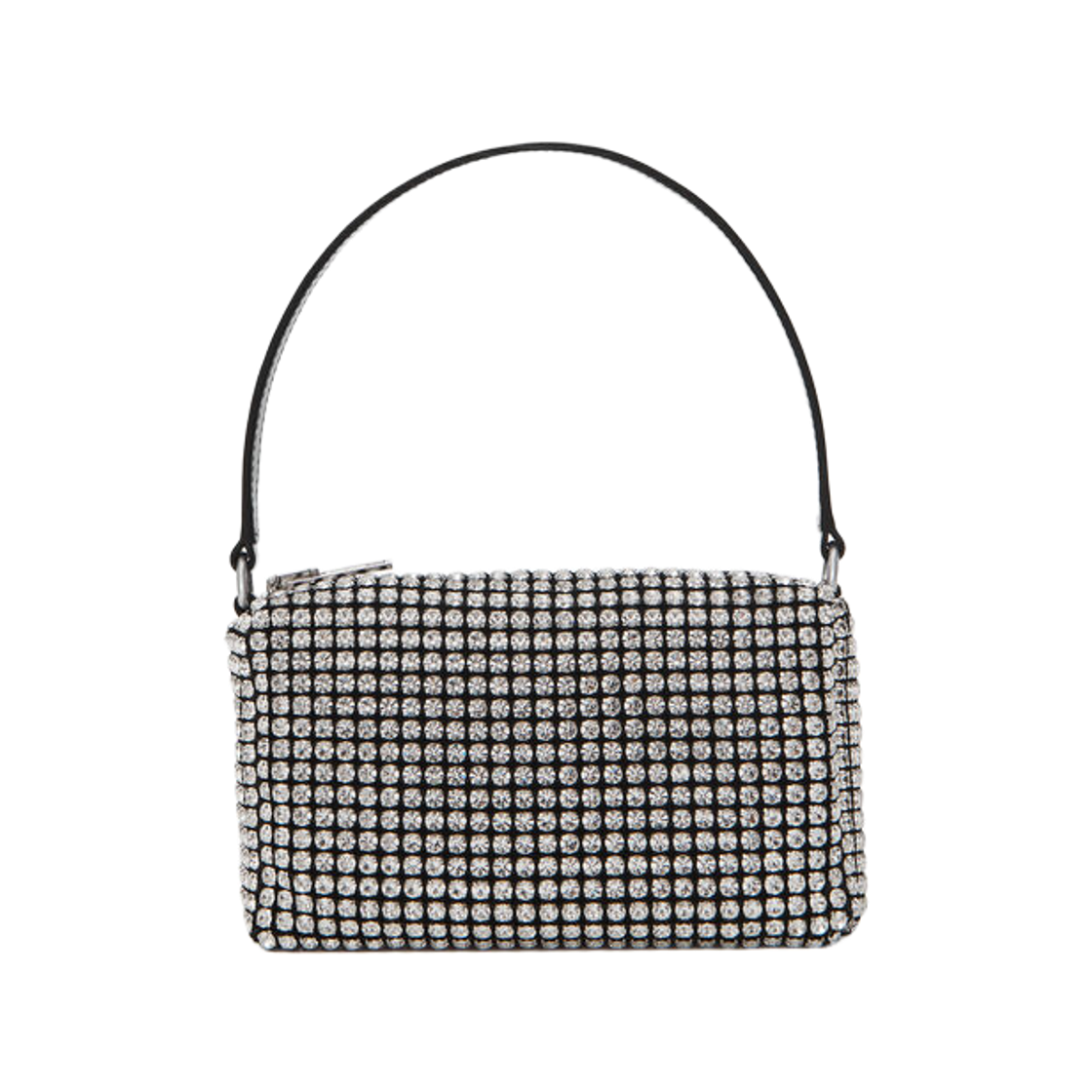 2019P0813J100 Alexander Wang Heiress Pouch in Crystal Mesh White