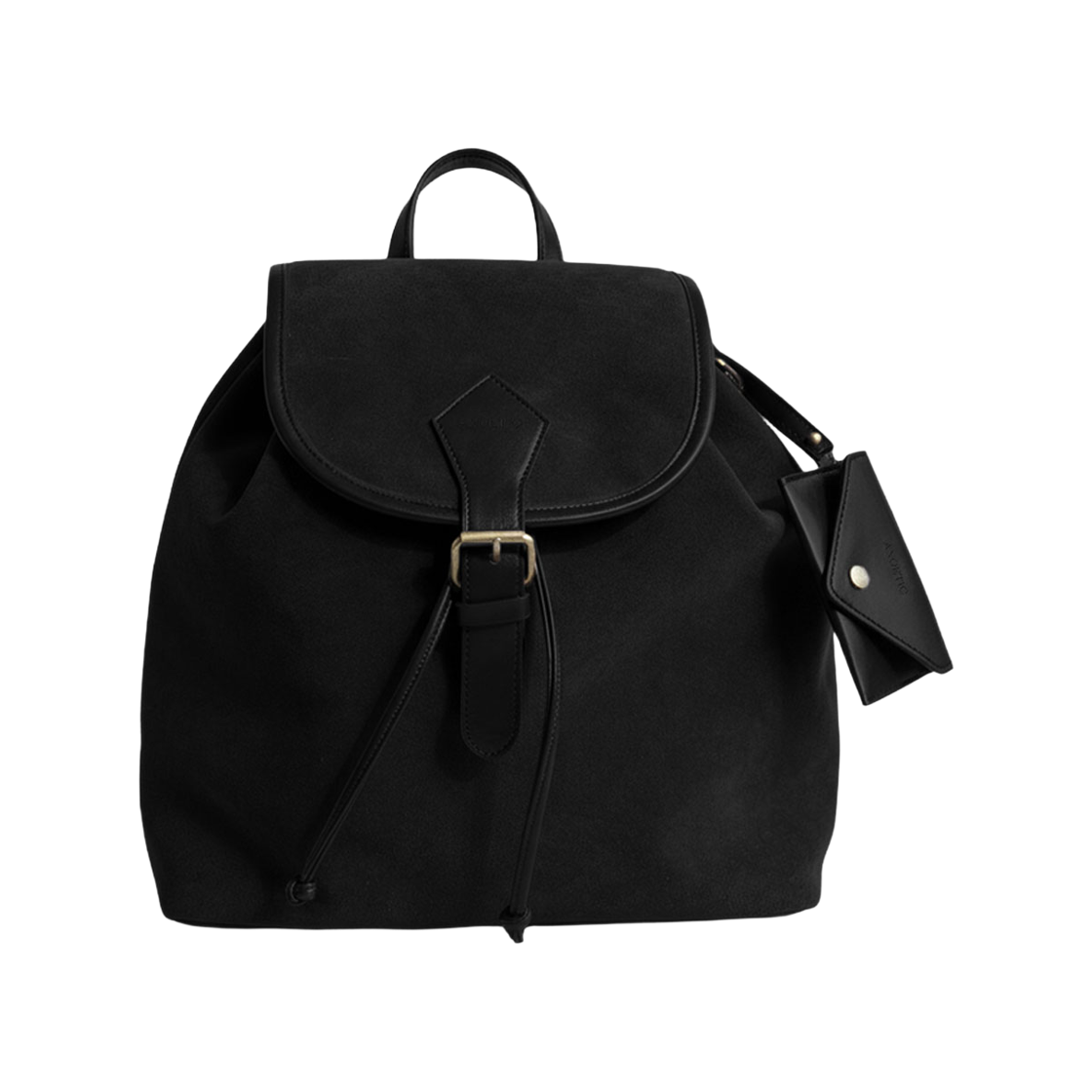 아노에틱 스웨이드 백팩 & 카드지갑 블랙(Anoetic Suede Backpack & Card Wallet Black)