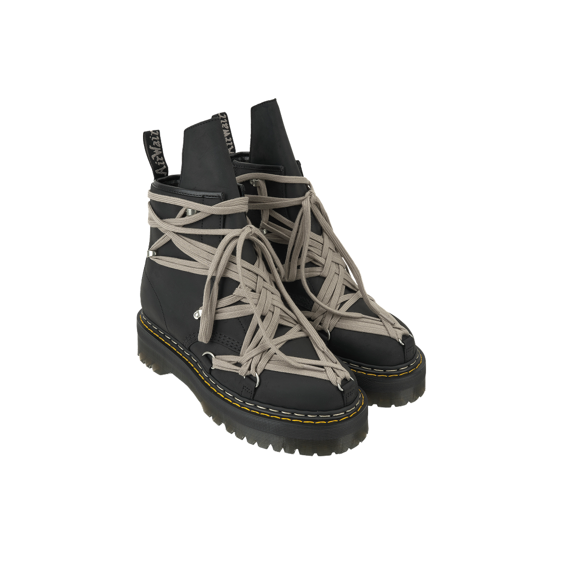 닥터마틴 x 릭 오웬스 1460 쿼드 솔 메가 레이스 부츠 블랙(Dr. Martens x Rick Owens 1460 Quad Sole Mega Lace Boots Black) - 4