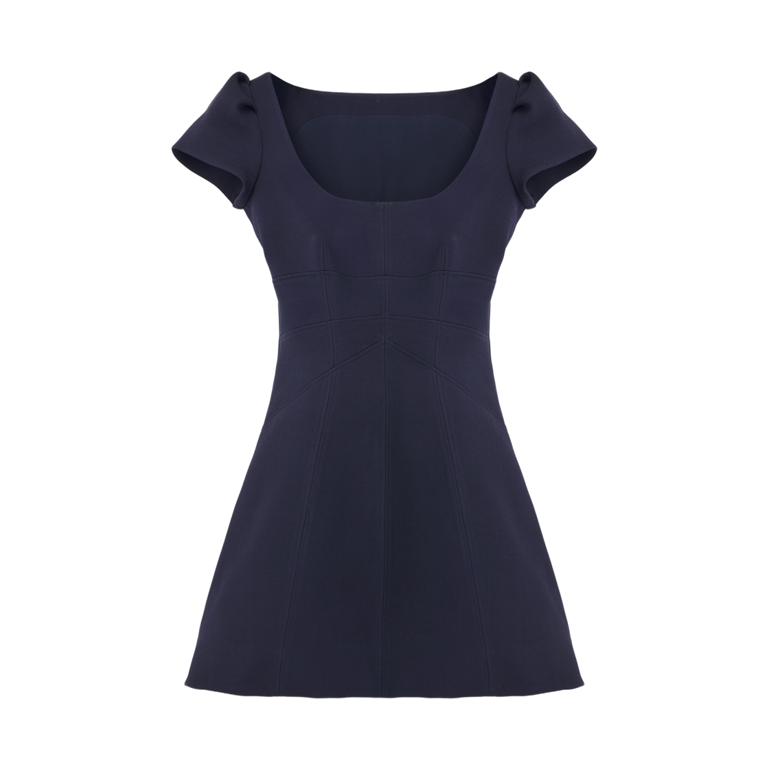 841216QJAAA4100 (W) Alexander Mcqueen Wool Silk Mini Dress Navy