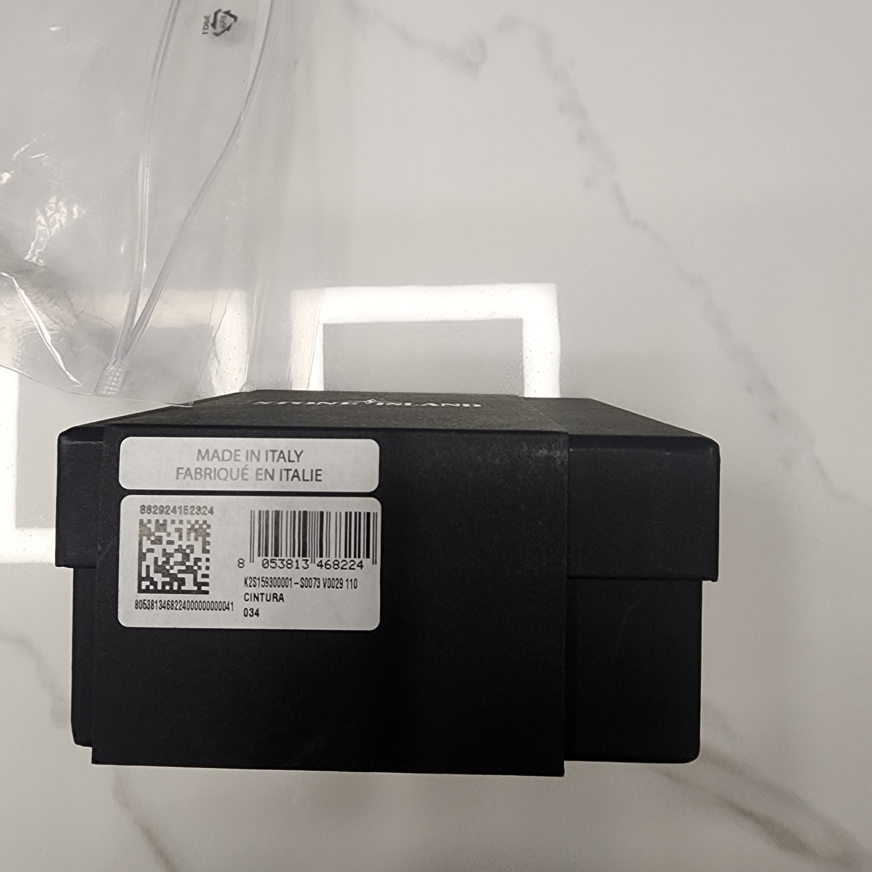 Stone Island 9300001 Nylon Tape Belt with Debossed Buckle and Leather Detail 착용 스타일 - 2