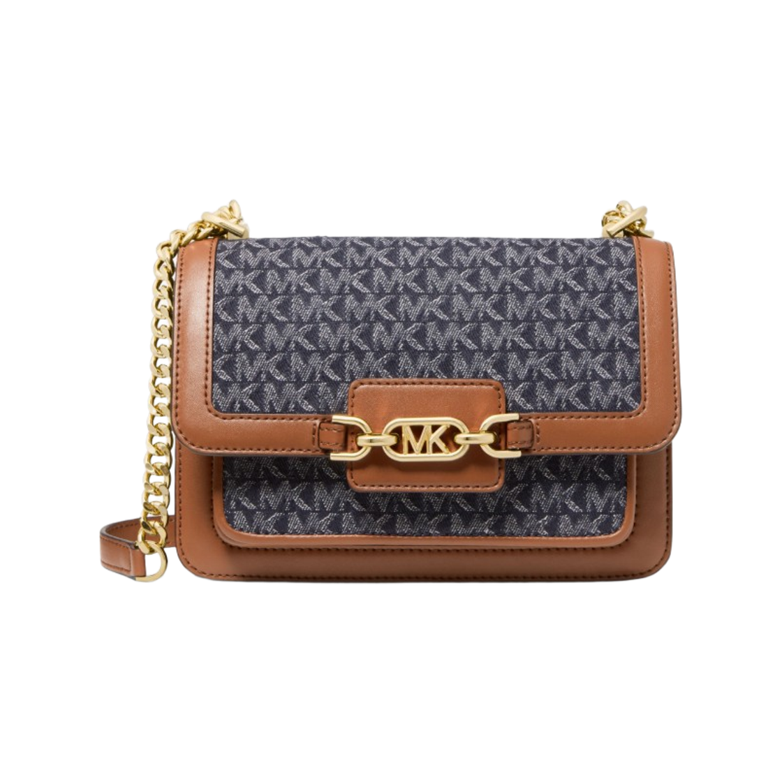 마이클 코어스 헤더 숄더백 브라운 블루(Michael Kors Heather Shoulder Bag Brown Blue)