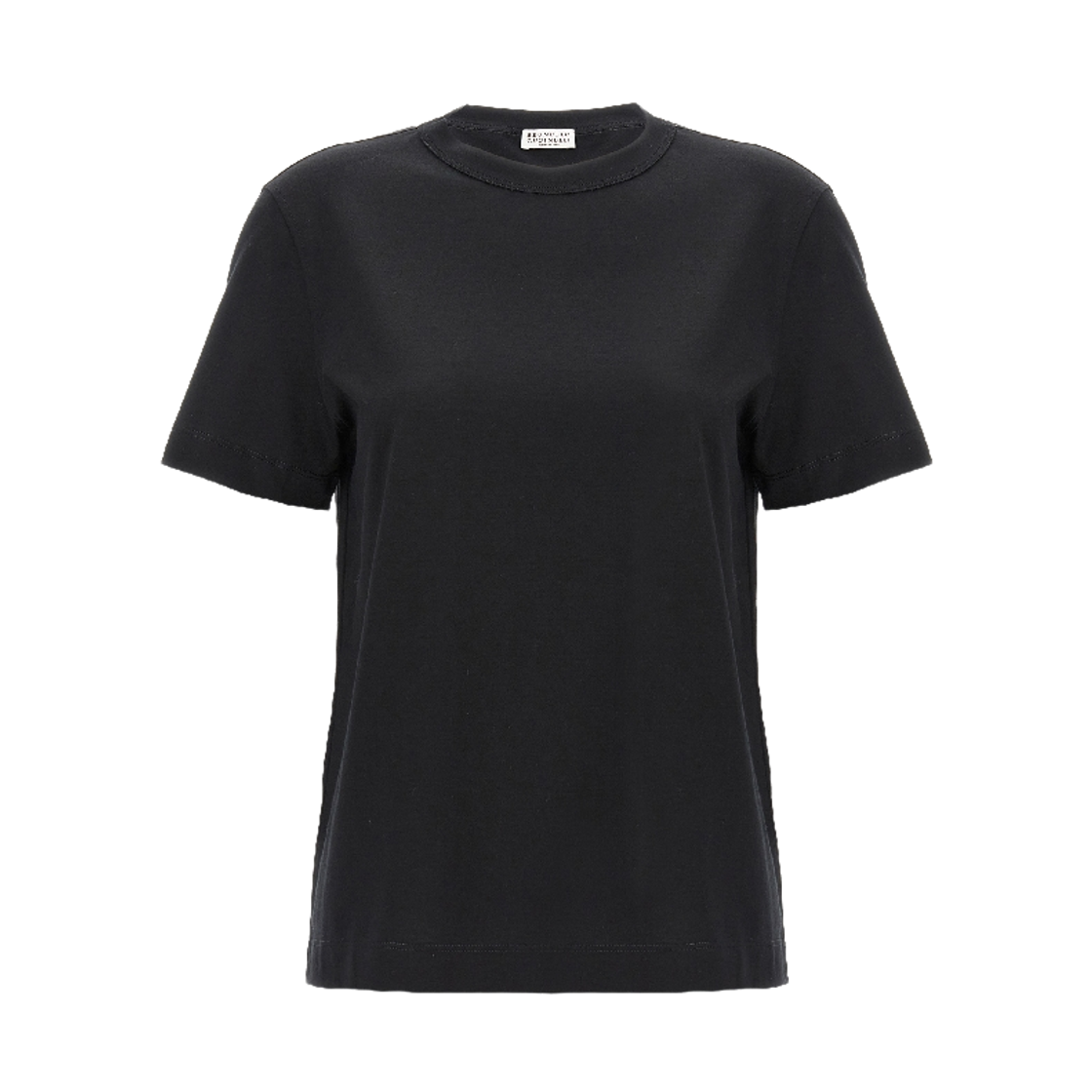 M0T81BI100-C101 (W) Brunello Cucinelli Cotton T-Shirt Black