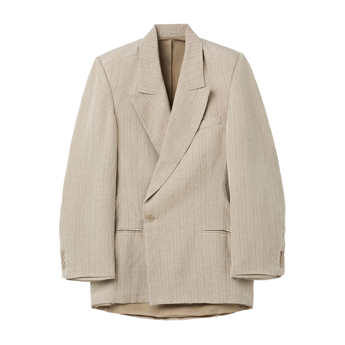CWJAW25992BEX Customellow Hed Mayner Linen Falling Back Jacket Beige