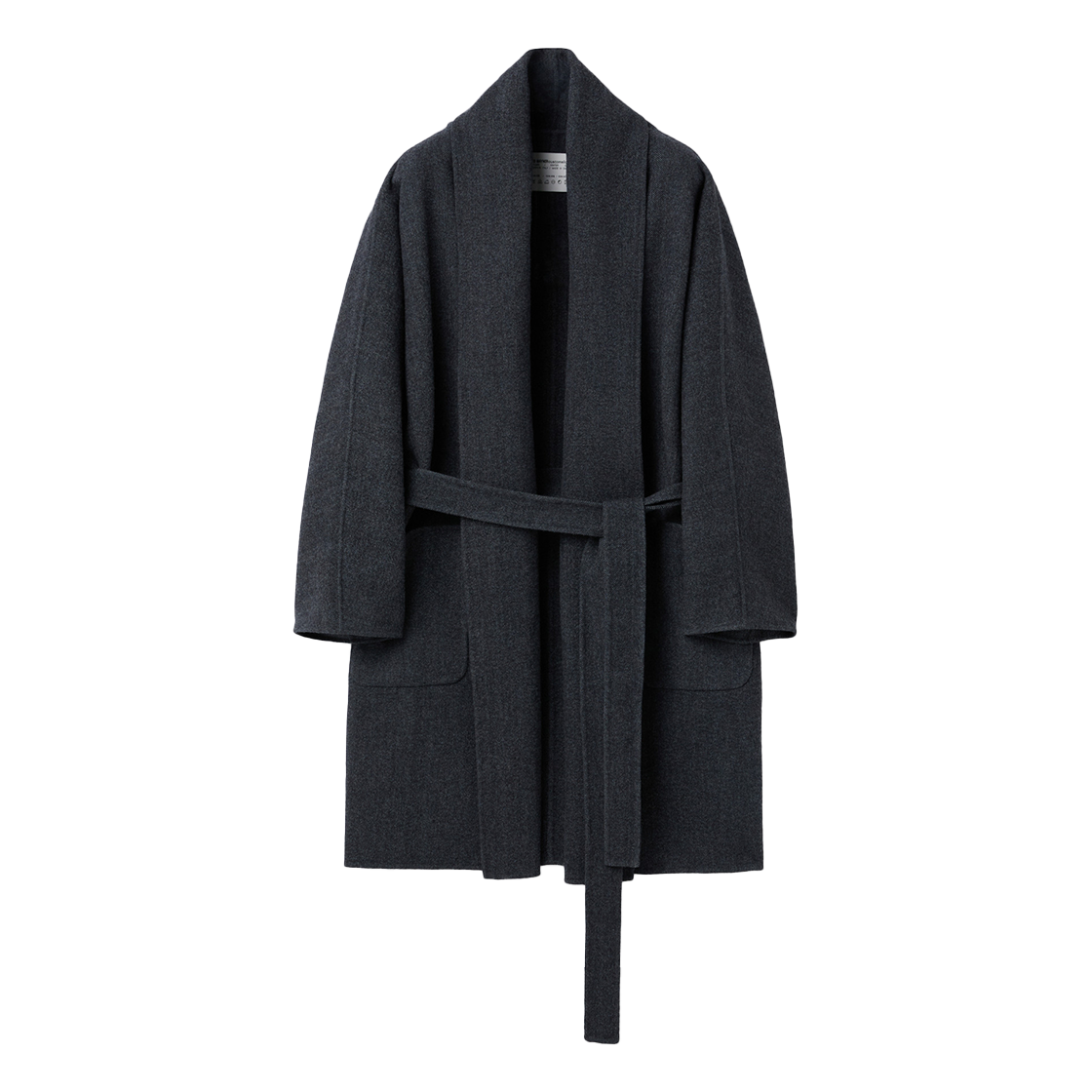 커스텀멜로우 헤드메이너 백 슬릿 로브 코트 다크 네이비(Customellow Hed Mayner Back Slit Robe Coat Dark Navy)