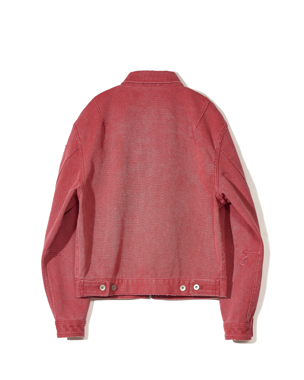 선데이세레머니 데미지 워시드 워크 자켓 - 레드(Sunday Ceremony Damage Washed Work Jacket - Red) - 2