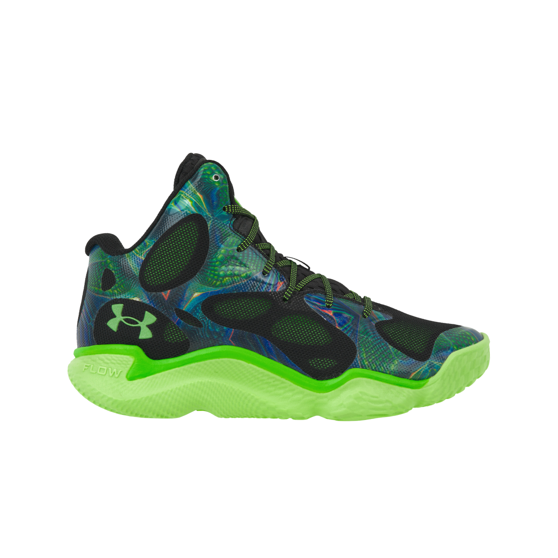 3026640-301 Under Armour Curry Spawn FloTro Extraterrestrial Hyper Green Black