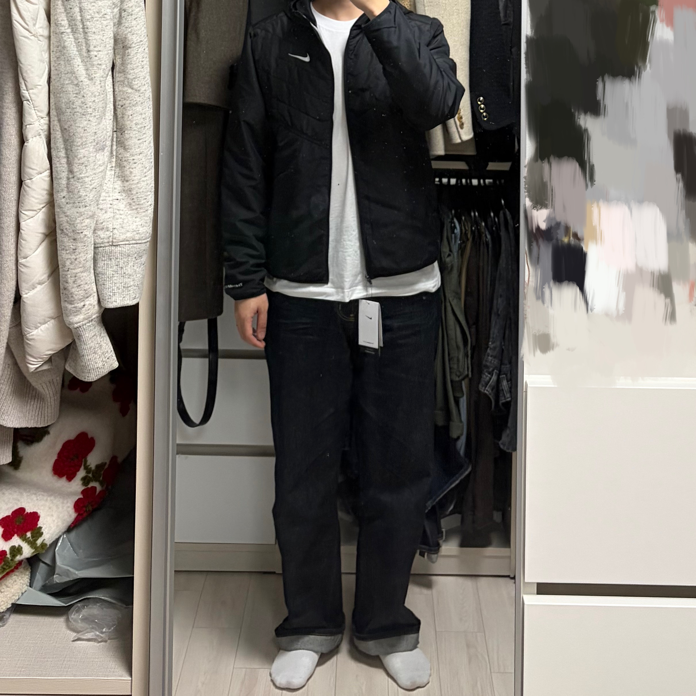 Nike Therma-Fit Repel Synthetic Fill Running Jacket Black - Asia 착용 스타일 - 1