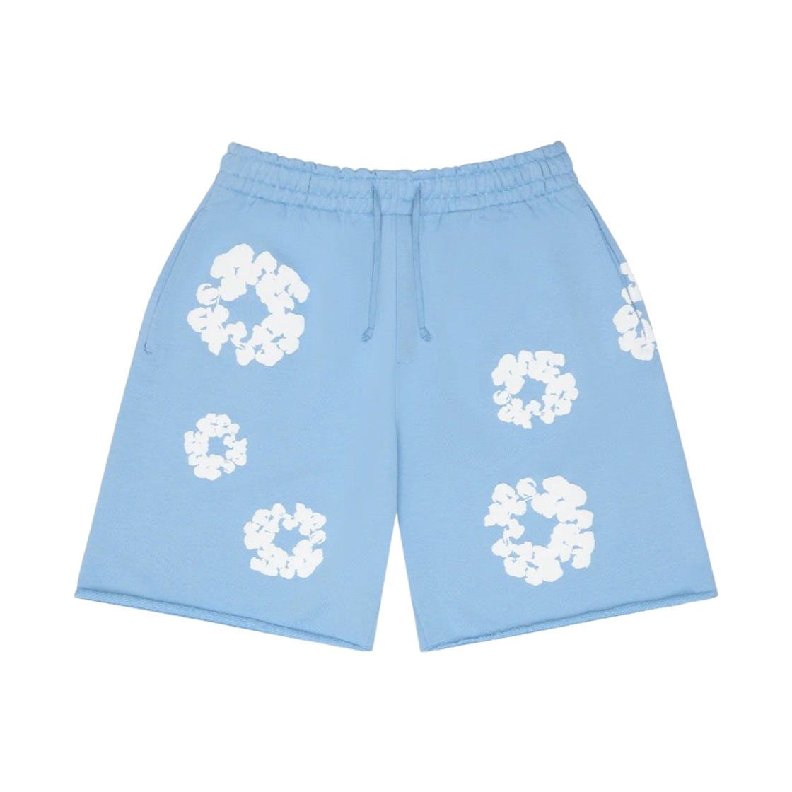 데님 티어스 코튼 리쓰 스웨트 쇼츠 라이트 블루(Denim Tears Cotton Wreath Sweat Shorts Light Blue)