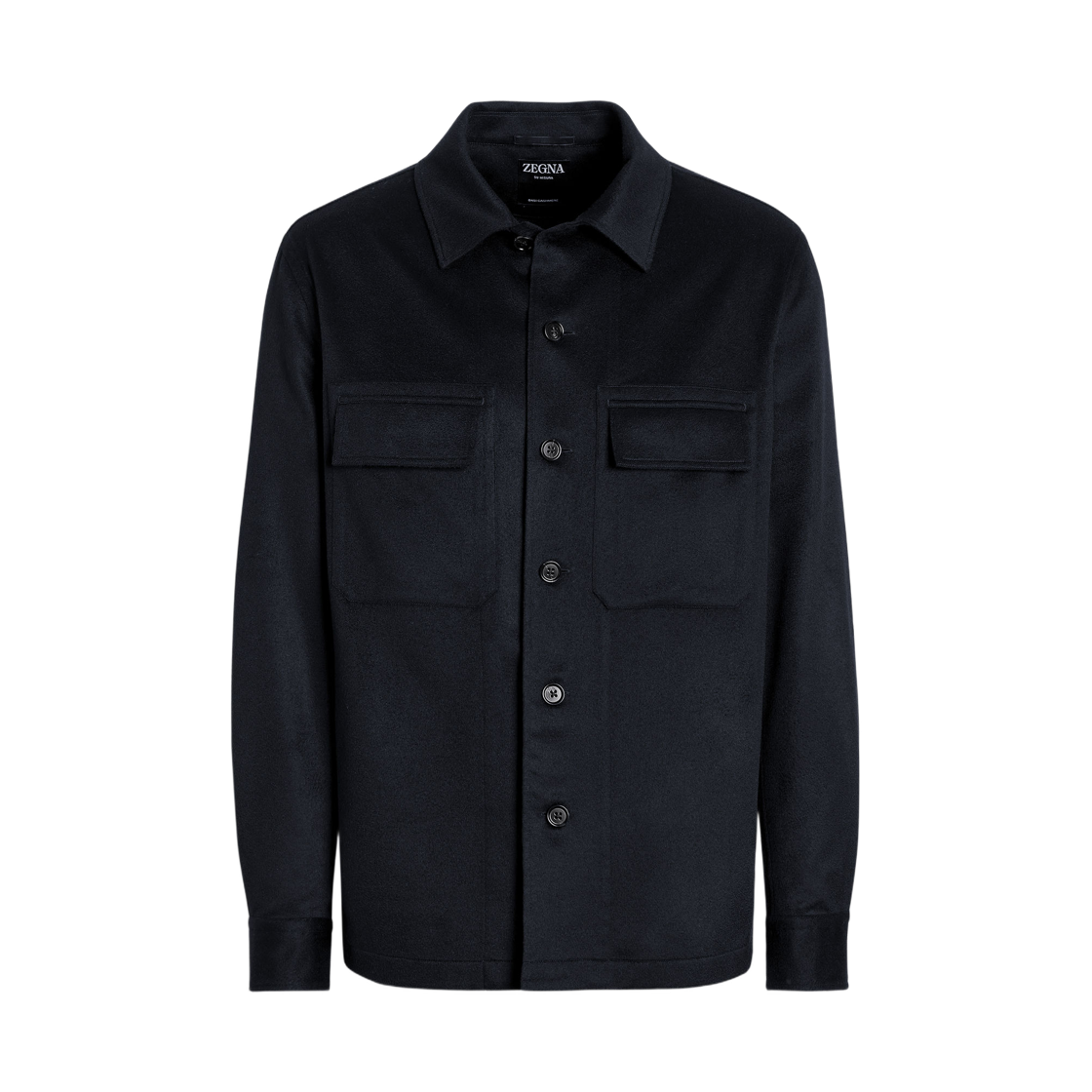 E8V46-SOT6B-923 Zegna Oasi Cashmere Alba Overshirt Navy Blue