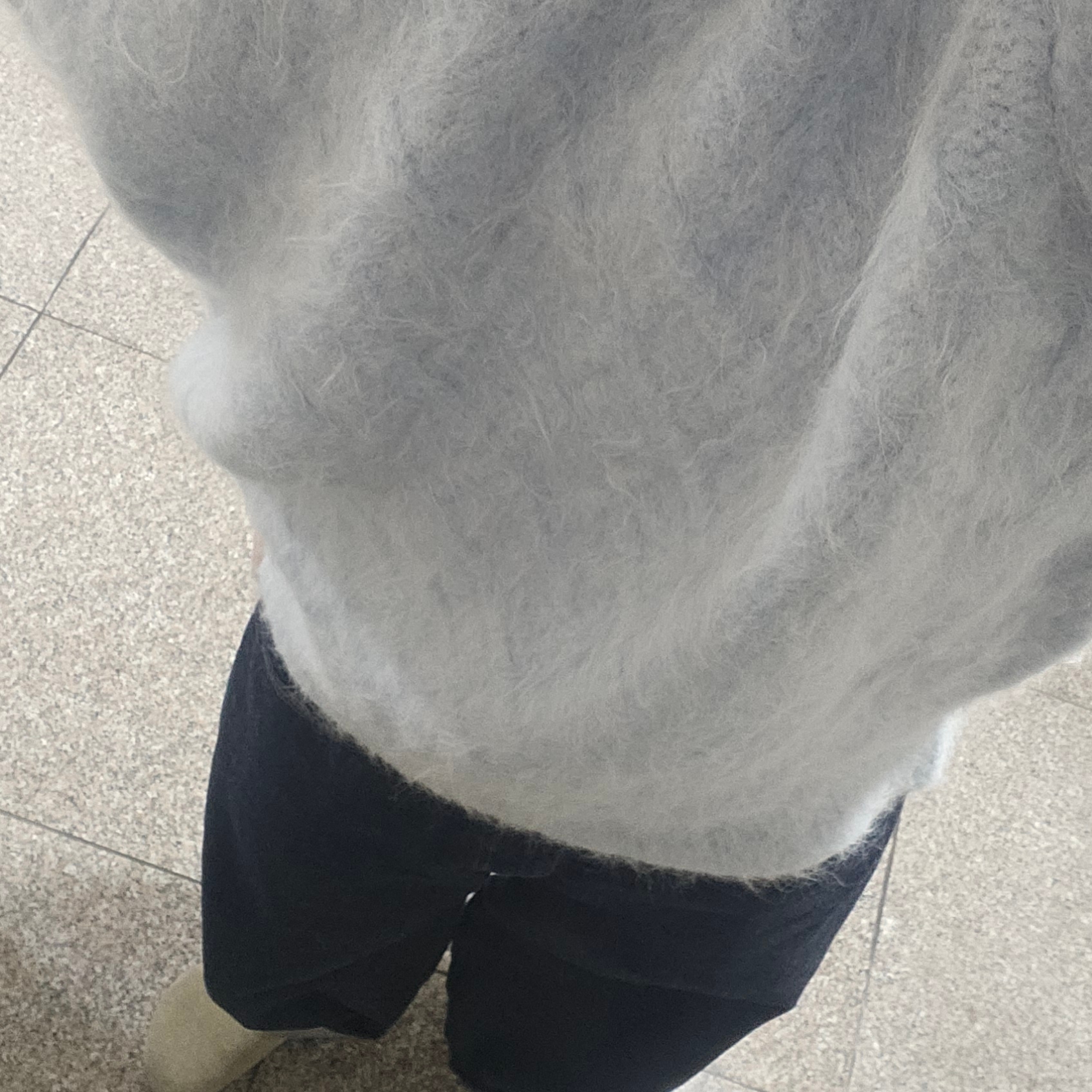 Stussy Fuzzy Lattice Crew Sweater Ice, Birkenstock Boston Soft Footbed Taupe - Regular 착용 스타일